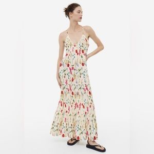 Floral Pleated Maxi Dress